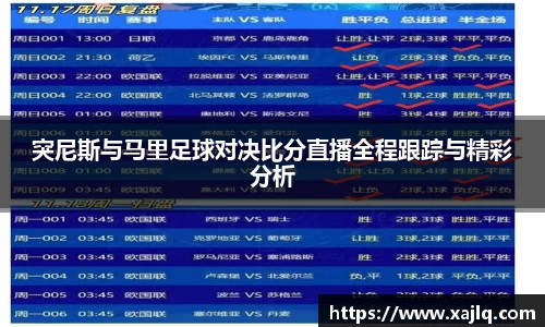 突尼斯与马里足球对决比分直播全程跟踪与精彩分析